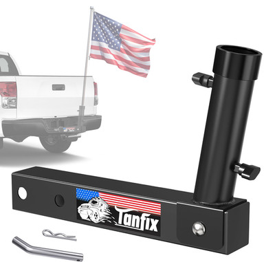 Heavy Duty Hitch Mount Flag Pole Holder 1.6'' Flag Pole Hole, for Jeep Truck Car