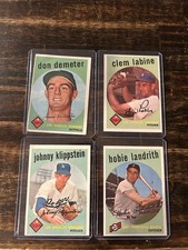 Topps 1956 Topps MLB 4-Card Lot Demeter Labine Klippstein Landrith #324