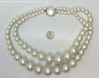 Vintage Graduated White Beaded Double Strand Necklace 138.3g — photo 3