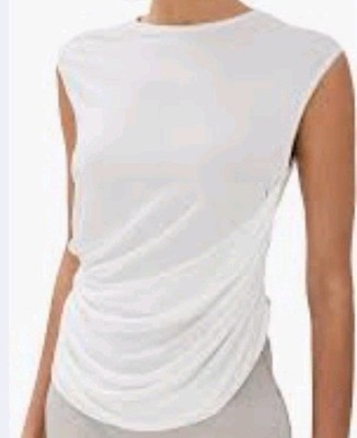 Intempo Sleeveless Top Size Small Ivory Color Draped Top