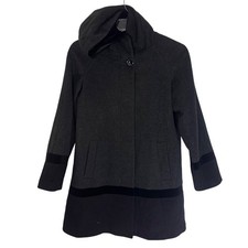 Forecaster of Boston Wool Blend Coat Womens Size 4 Gray Black Hooded