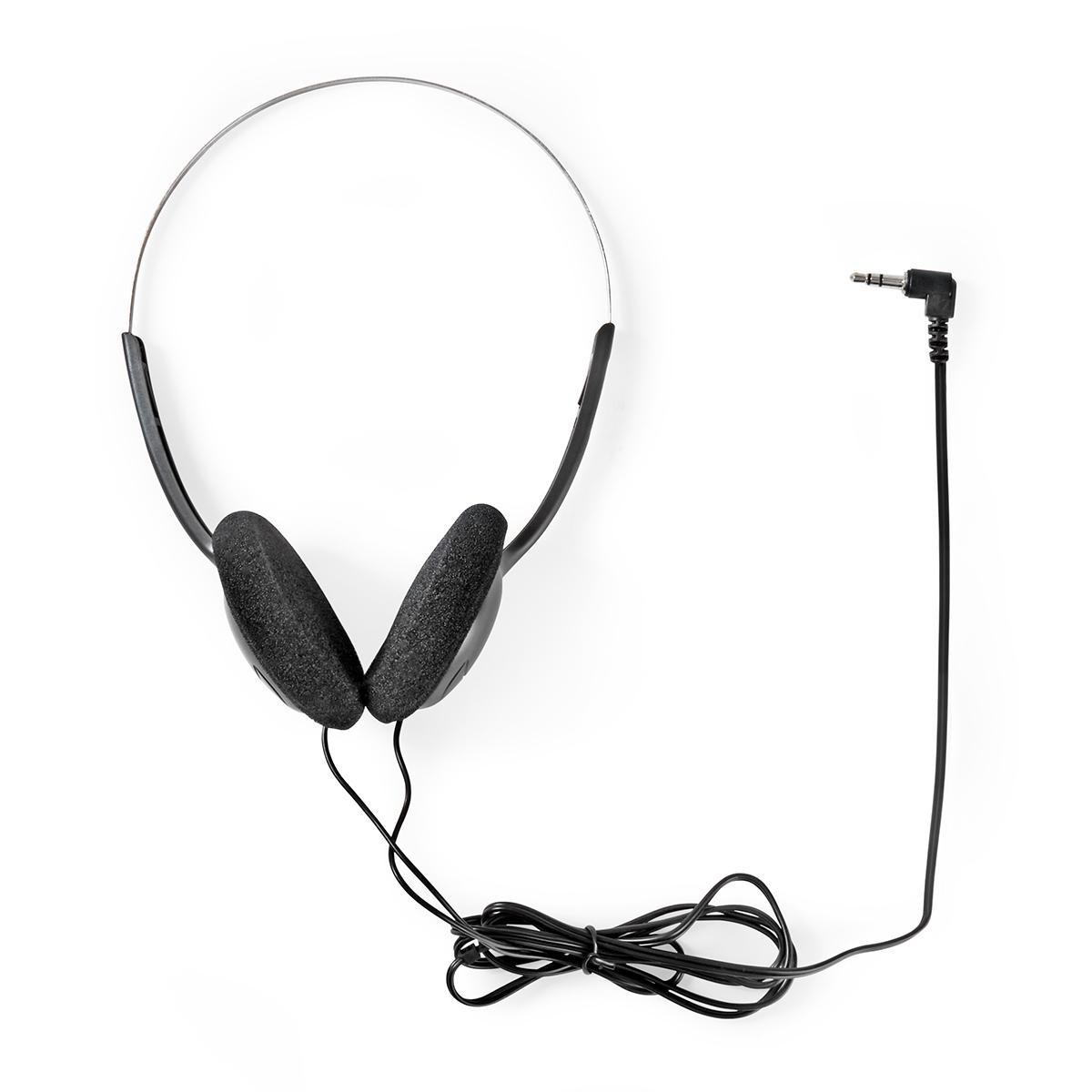 Casque filaire 3.5mm ultra-léger avec basses puissantes Nedis HPWD1100BK noir