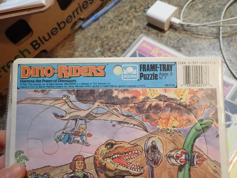 Vintage Mattel Golden 1988 Dino Riders Frame-Tray Puzzle #4577A - Image 3 of 4