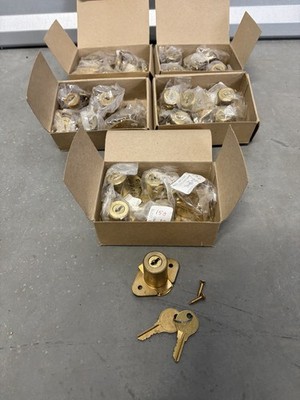 LOT of (25) ILCO 1753-04-41 CABINET / Drawer Locks Brass - New!