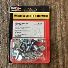 Window Screen Clip With Screws, 3/8”  Prime Line #PL-7736 Pack of 12 NEW
