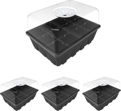 3 Pack Seed Starting Tray with Humidity Dome