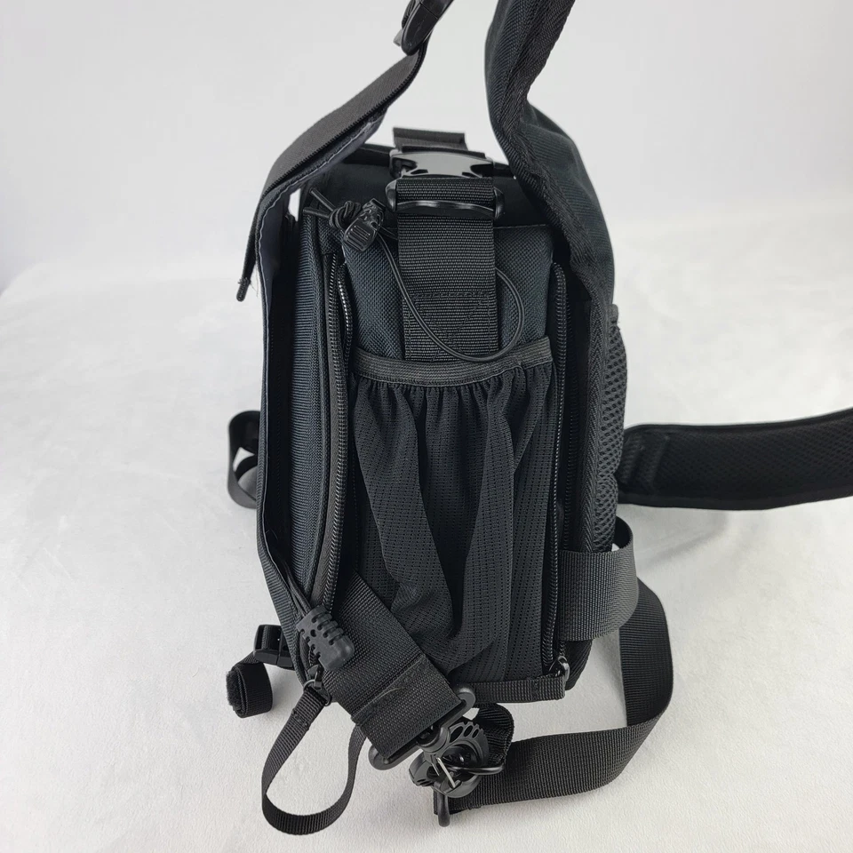 Caden Negro Bandolera Cámara Bolso Mochila Impermeable Bandolera Bolsillos Viaje NUEVO Foto 2 de 4