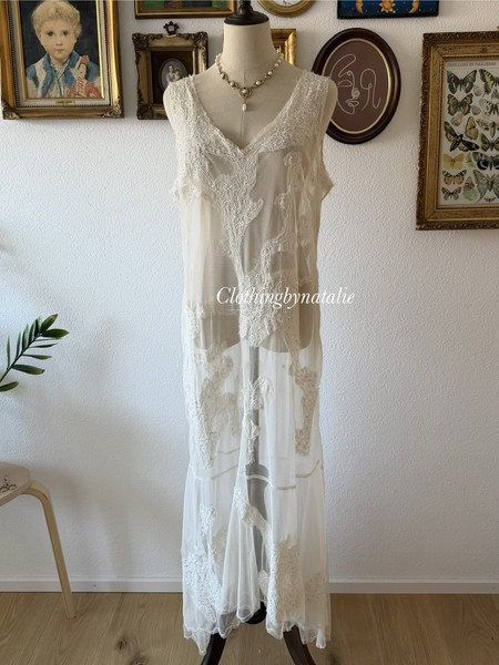 Newport News Maxi Sheer Gown Size L-Excellent Cond*No US Shipping*