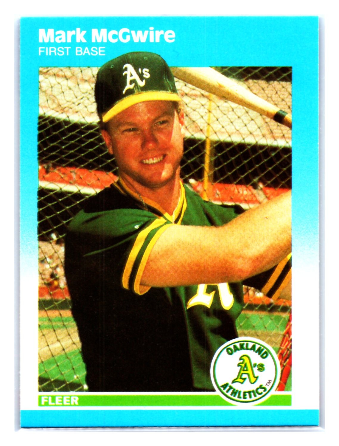 Mark McGwire 1987 Fleer Update #U-76 Oakland Athletics