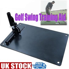 Golf Swing Trainer Aid Swing Plate Practice Alignment Stick Base IronPlate Black