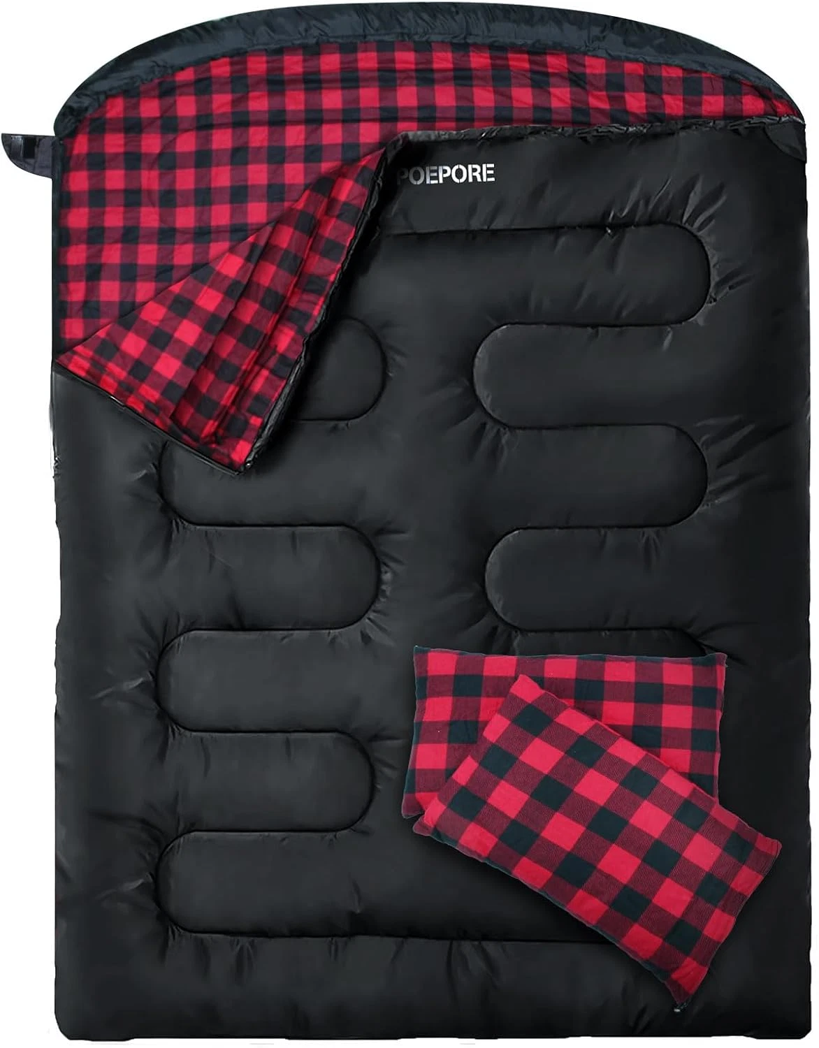 XXL Double Sleeping Bag with Pillows for Cold Weather Camping - 2 Person
Opens in a new window or ta