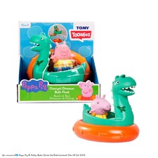 TOMY Toomies Peppa Pig George's Dinosaur Bath Float, Baby Bath Toys, Kids Bath T