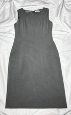 CALVIN KLEIN Sleeveless Office Work Fitted Gray Sheath Dress Women’s 6