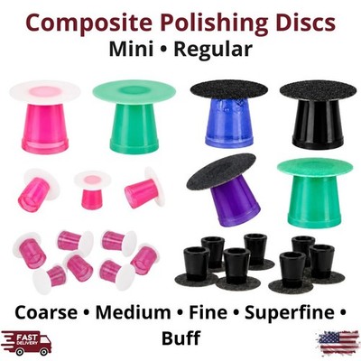25/Pk 50/Pk Composite Polishing Discs Mini Regular Assorted Coarse Superfine