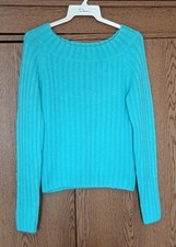 FUSAN Pullover Pulli Türkis Hellblau Wolle/A...