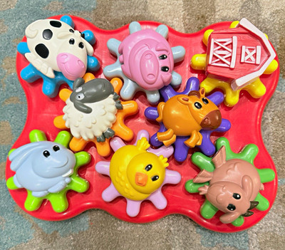 Learning Resources STEM Build & Spin Farm Friends Baby/Toddler Gears-Complete