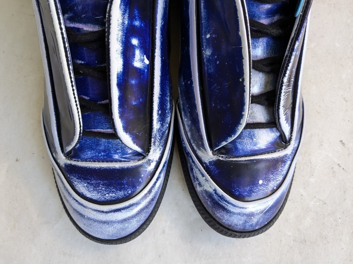 Maison Margiela Future Blue Black Men 11 44 Leather High Top