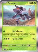 Genesect 008/094 Rare Phantasmal Flames Pokemon Holo Near Mint
