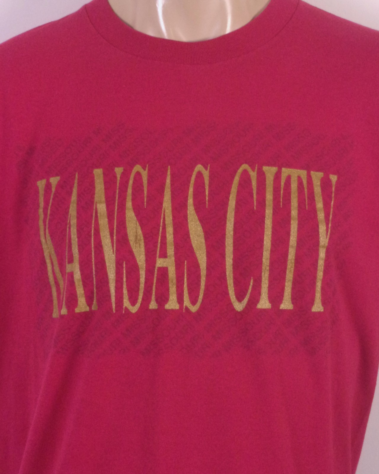 vintage 80s 90s single stitch Kansas City MO T-Shirt soft thin SZ L