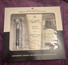 Cremo Heritage Black Shaving Kit w/ Razor, Blades, Shave Cream  Post Shave Balm