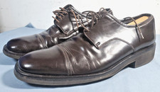 Gucci Brown Leather Lace Up Oxford Dress Shoes Men's Size US 10 EU 43.5 Italy
