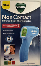 Vicks Non-Contact Infrared Body Thermometer Blue 2 Seconds. NEW.