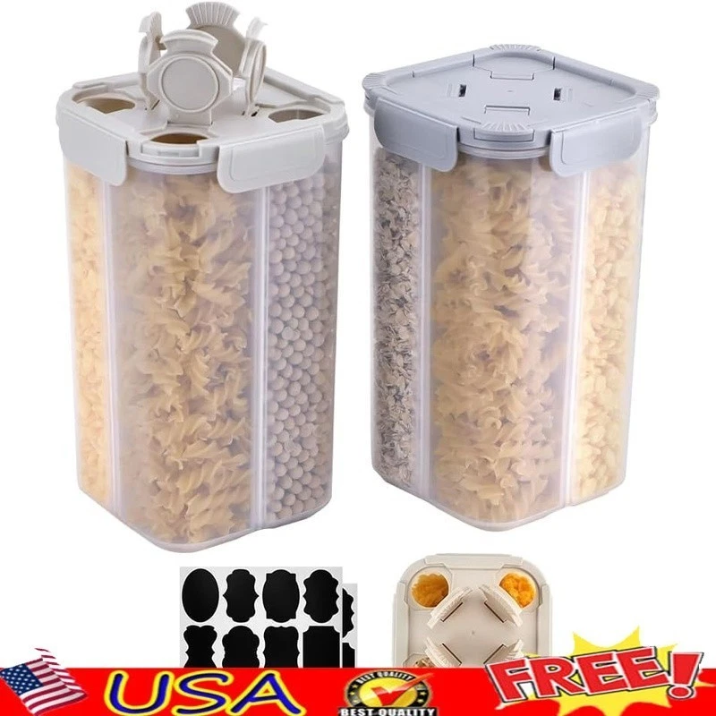 Airtight Food Storage Containers Four-Grid Design Grains Pasta Nuts & Snacks New
Opens in a new wind