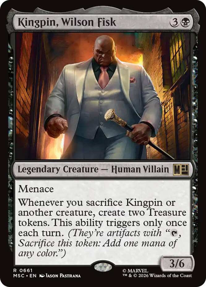x1 Kingpin, Wilson Fisk R MTG Commander: Marvel Super Heroes M/NM, English