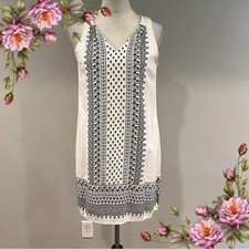Old Navy White and Black Sleeveless a-line mini Dress size extra small