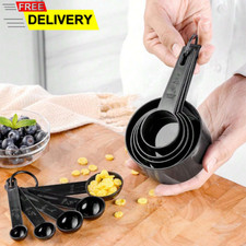 Measuring Cups Spoons Set 5pc Plastic Baking Cooking Weighing Cup/Spoon UK