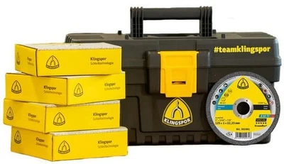 100 Stück Klingspor Trennscheibe A60 TZ 125 x 1,0 mm gerade inkl. Werkzeugbox