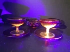 Vintage Fenton & Various Cadmium Red Amberina Glass Lot Glows Under Black Lught