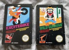 Excitebike, Wild Gunman, Nintendo Nes, Boxed