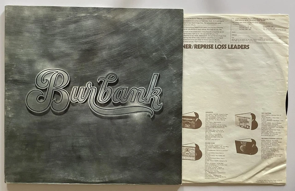 Burbank 2xLP EX+ Warner Bros. (1972) Jimi Hendrix Bob Weir Fanny T-Rex John Cale - Image 4 of 4