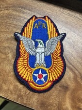 60s 70s AIR FORCE RESERVE AFR Military 3" Sew On Patch Rare USAF Eagle Wings