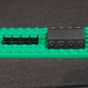 LEGO Black Hinge Tile 1x4 #4625 Black Panel w/ Hinge 2x4x3 1/3 #2582 (Set 6280)