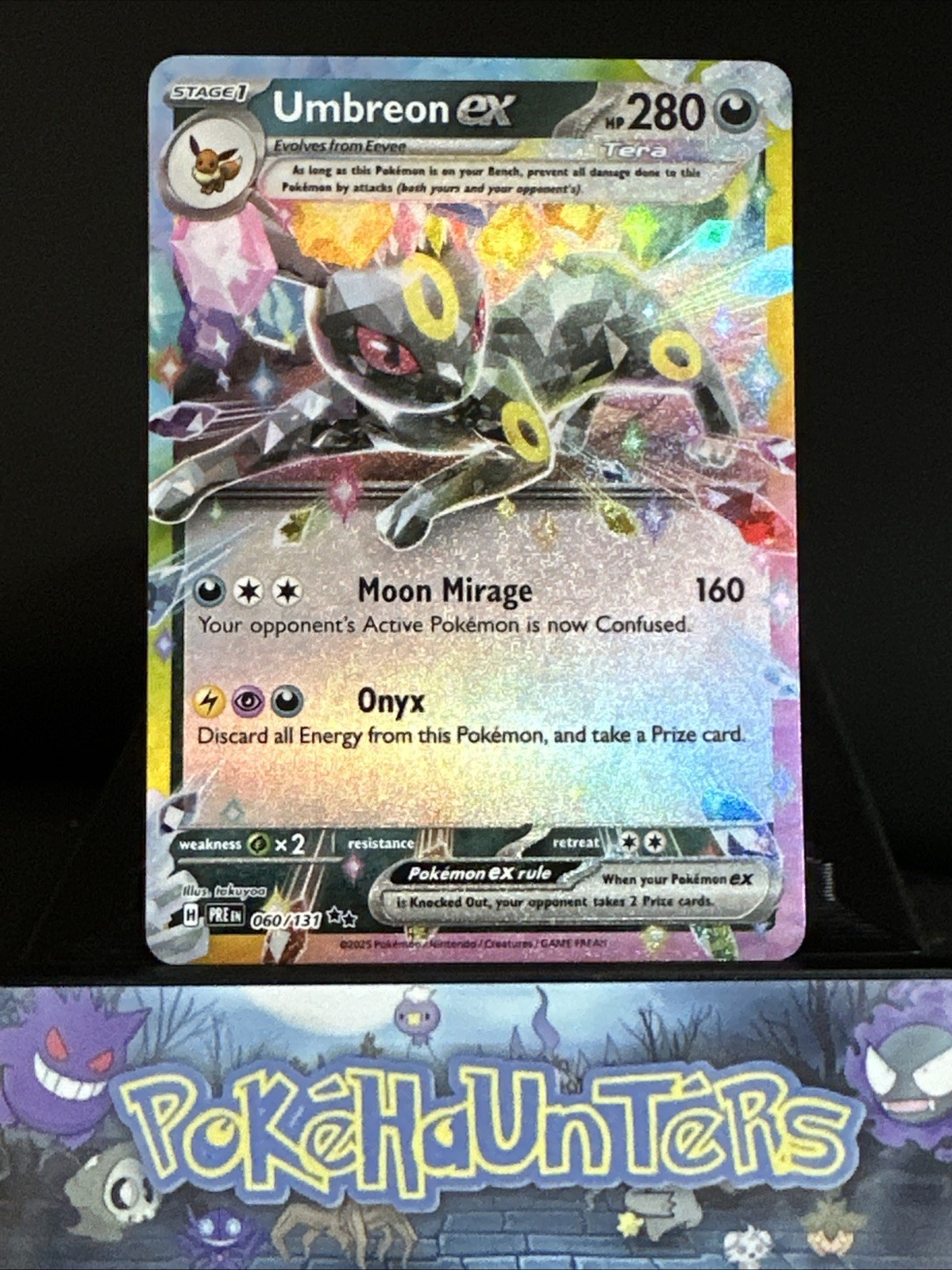 Pokemon Card Umbreon ex 060/131 Prismatic Evolutions Double Rare NM
