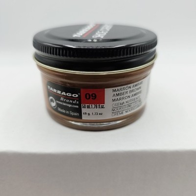 Tarrago Shoe Polish # 09 Amber Brown Cream Leather Protector 1.76 oz. 50ml Boot