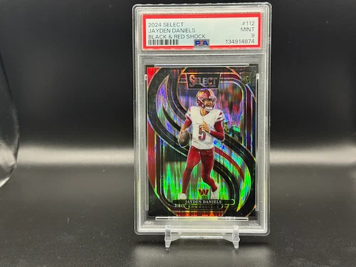 🔥2024 Panini Select Jayden Daniels Black and Red RC - #112 PSA 9 Premier Level