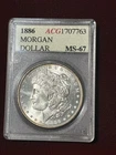 1886 Morgan Silver Dollar $1 ACG 67 High Grade Coin!!!