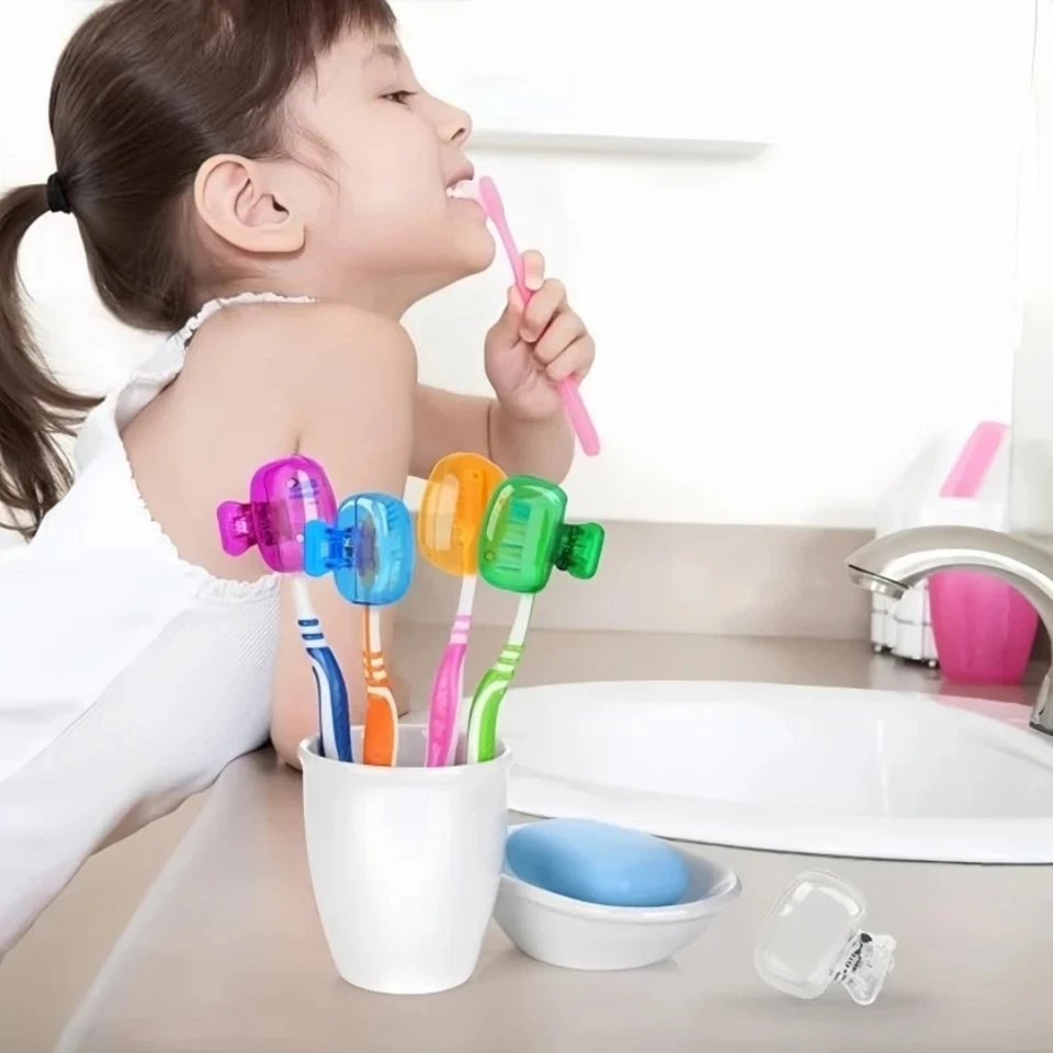 1-10Pcs Toothbrush Head Covers Protector Cap Travel Portable Brush Pod Case UK - Image 4 of 4