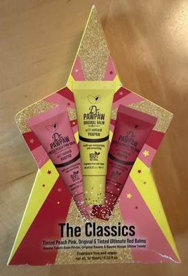 3 New DR PAW PAW Balm Classic Bundle Cruelty Free Vegan Original Tinted Lip Skin