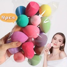 9Pcs Makeup Sponge Set Latex Free Wet Dry Beauty Blender Foundation Puff