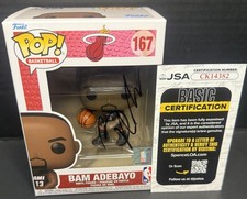 Figura Autografiada Funko Pop Firmada por Bam Adebayo NBA Miami Heat Rara Certificado de Autenticidad JSA