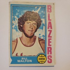 1974-75 Topps 39 Bill Walton RC Rookie Card Portland Trail Blazers. rookie card picture