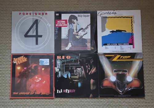 Lot of 6 Classic Rock Pop vinyl record albums Genesis REO Speedwagon ZZ Top