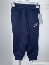NWT Nike Boys Size 4 XS Midnight Navy Swoosh Logo Sweatpants