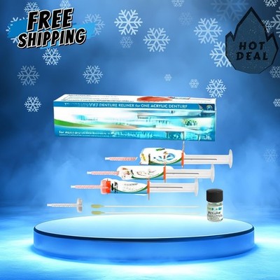 Upper denture reline kit soft silicone reliner for secure comfortable fit