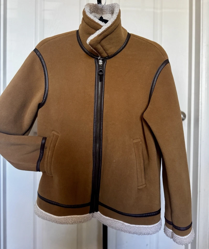 Chaqueta de motociclista/bombardero forrada de sherpa polar UNIQLO x JW Anderson - talla 13 Foto 2 de 4