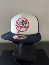New York Yankees Classic Logo Adult Size Foam Panel Trucker Snapback Hat NEW